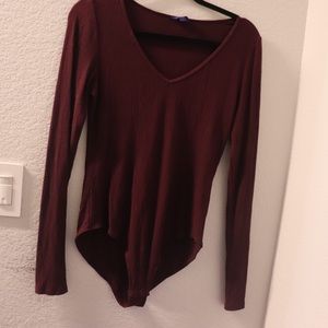 Aeropostale burgundy bodysuit
